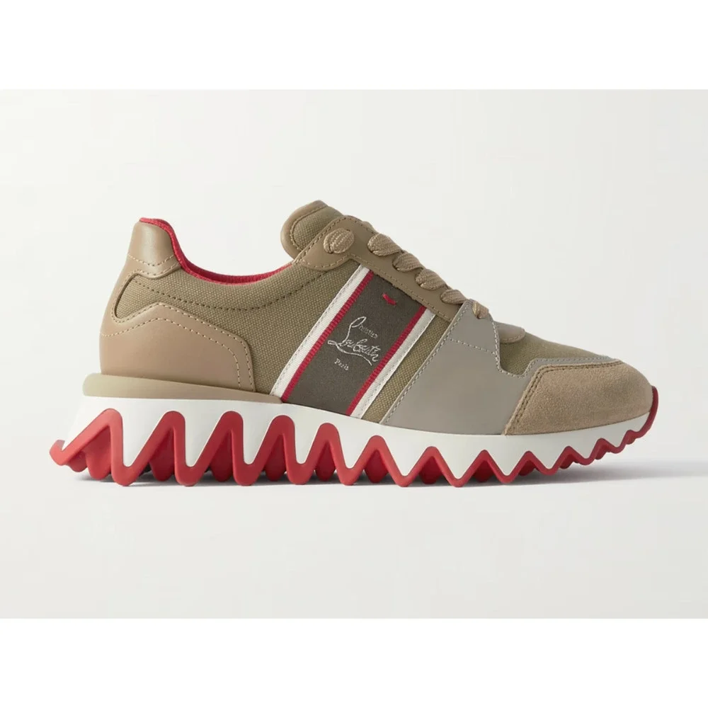 Christian Louboutin Nastroshark Donna Flat Saharienne Platform LowTop Sneaker 41